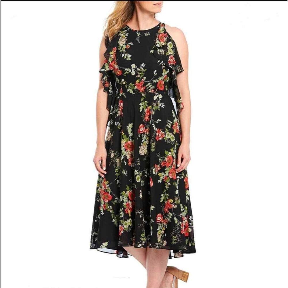 Alex Marie Laurel Flower Ruffle Floral Dress Sz 4